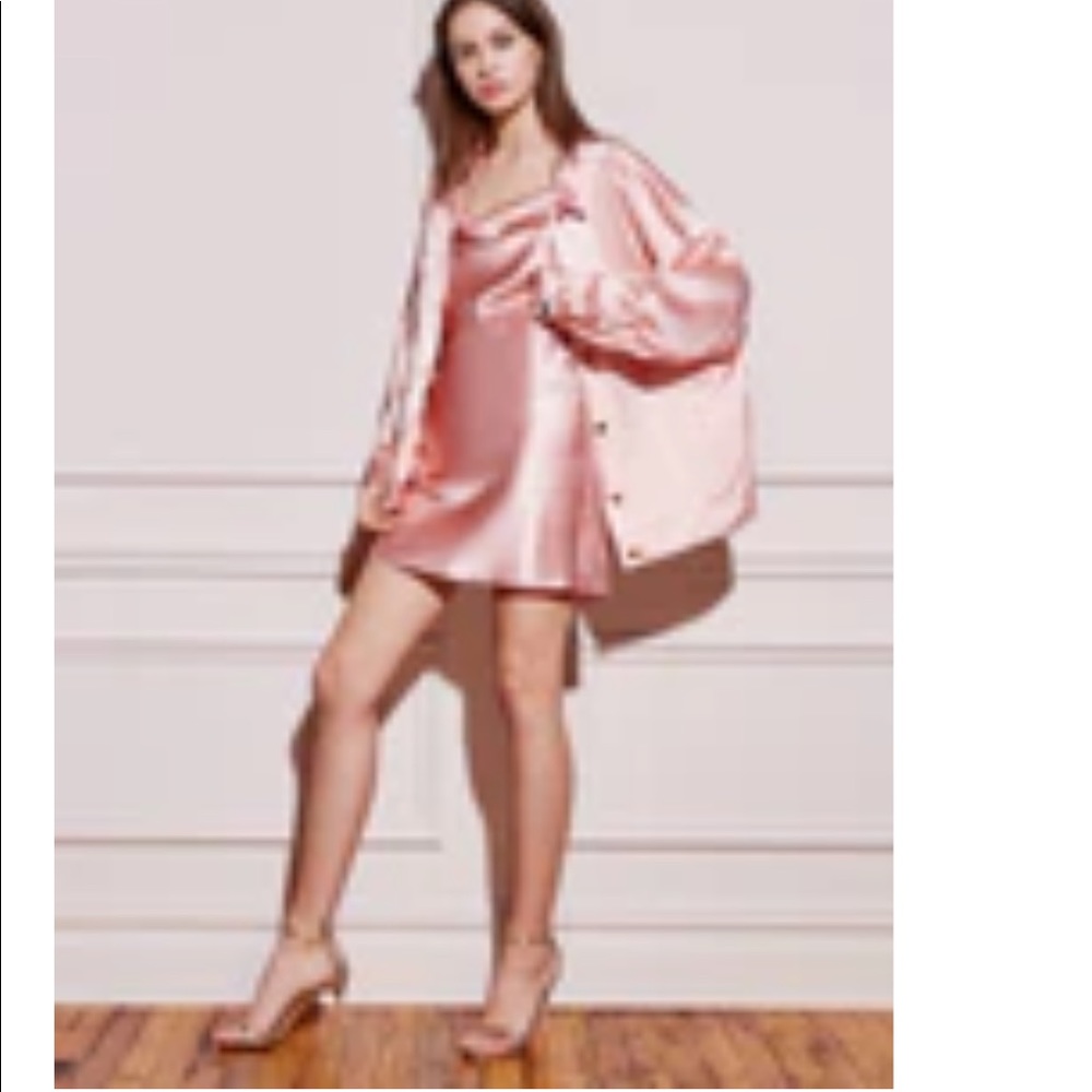 Fleur du mal pink slip dress brand new